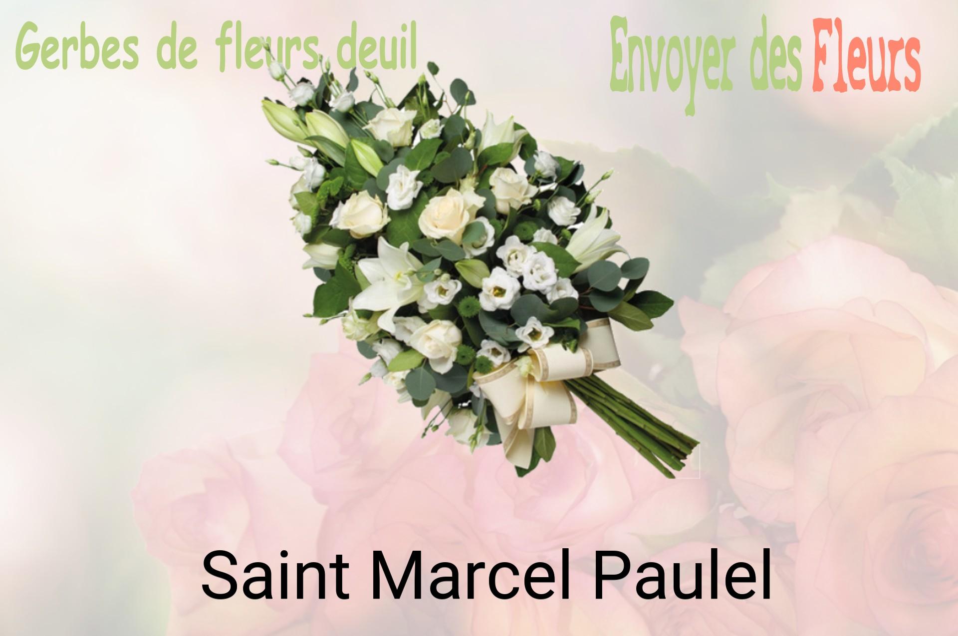 Gerbe de fleurs de deuil livrée à Saint-Marcel-Paulel